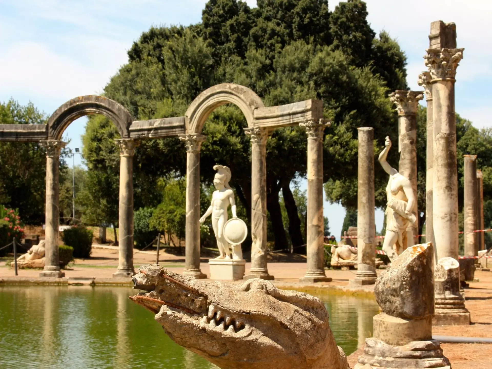 Hadrian's Villa is a large Roman archaeological complex at Tivoli, Italy.