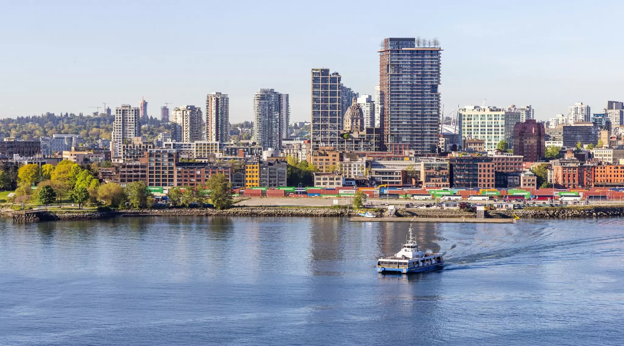A SeaBus coming into port in Vancouver. EB Adventure Photography/Shutterstock