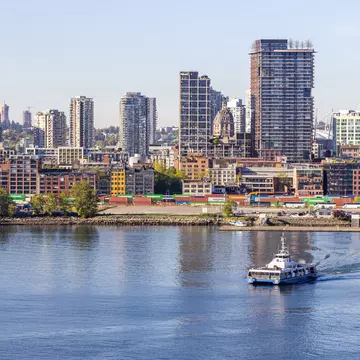 A SeaBus coming into port in Vancouver. EB Adventure Photography/Shutterstock