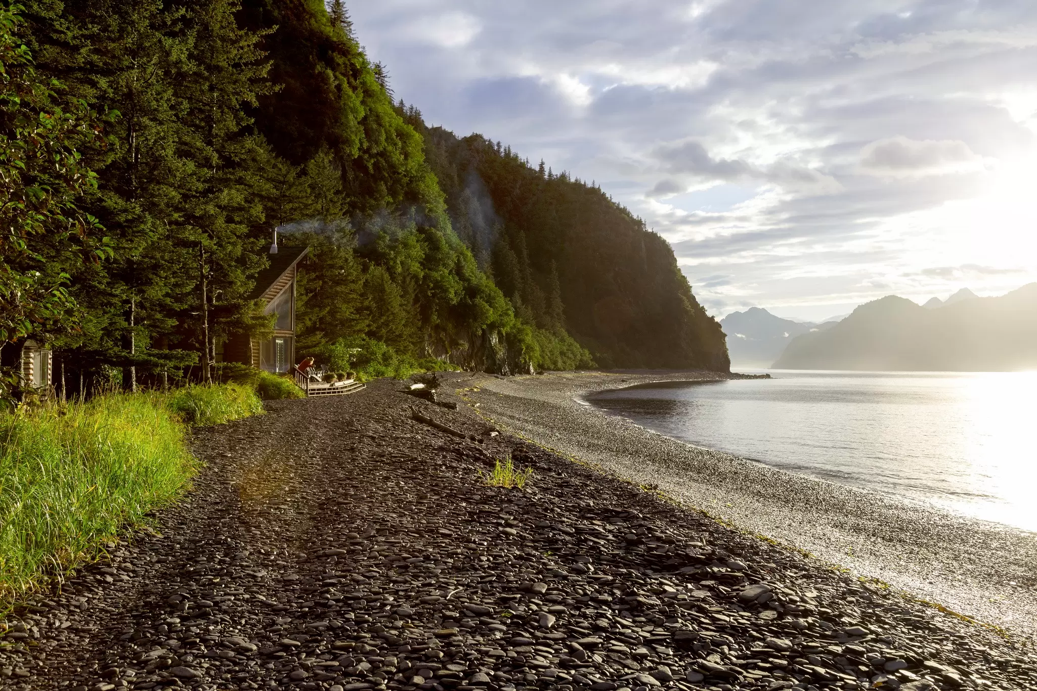 The shoreline on Fox Island, Alaska. Alexander Howard / Lonely Planet