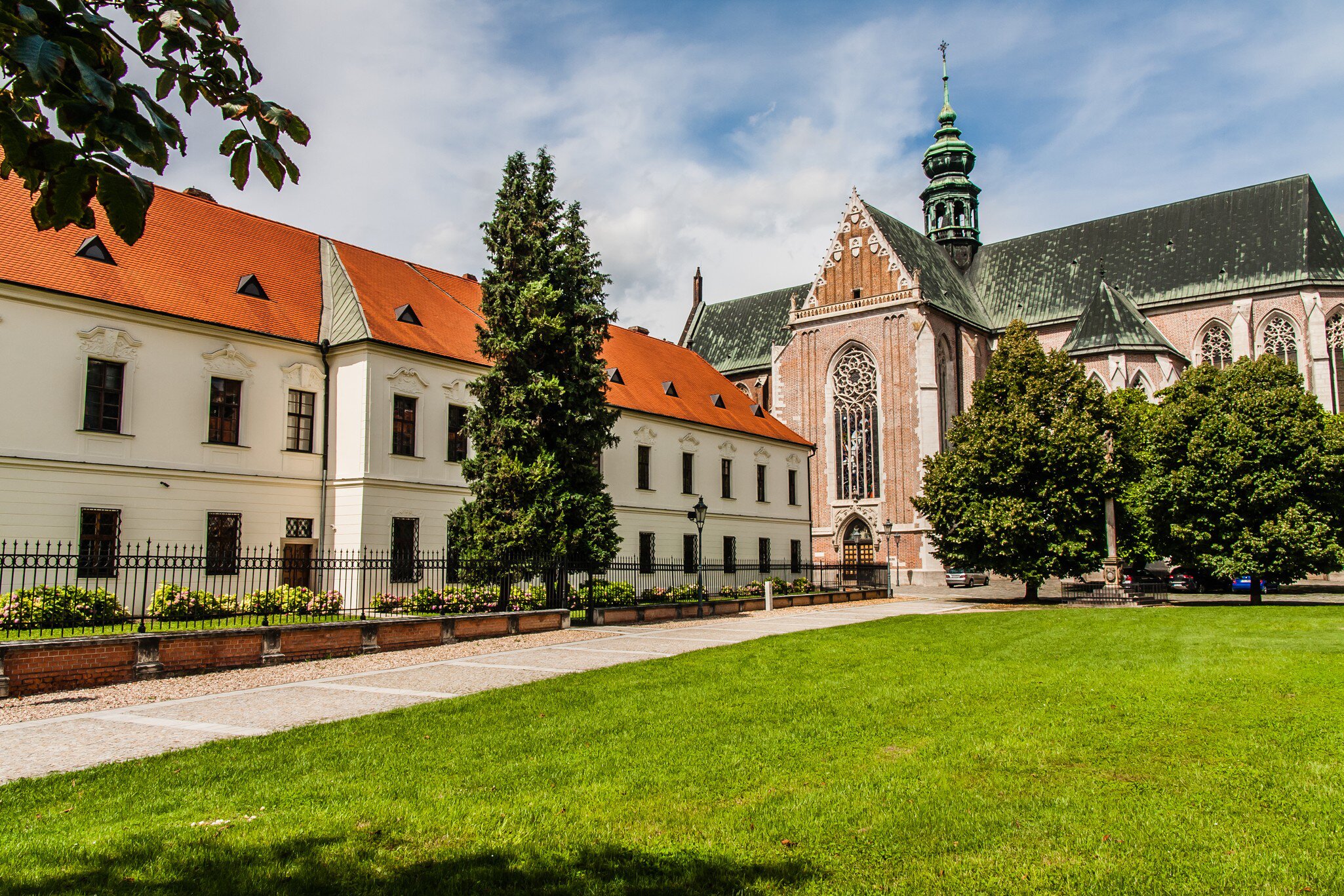 Exterior of the Mendel Museum and St Thomas's Abbey, where Gregor Mendel conducted his experiments on peas. Brno, Czech Republic (Czechia). 