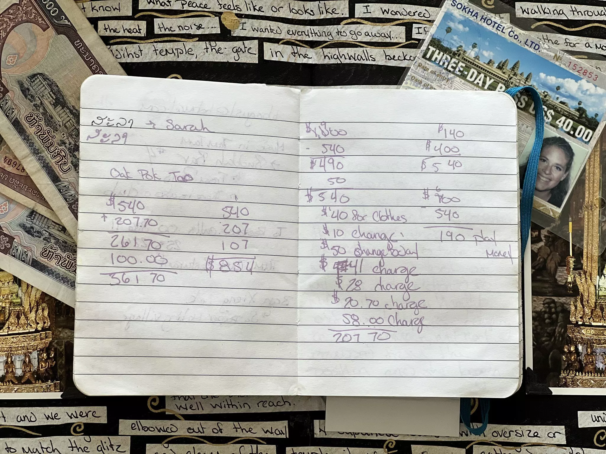 Sarah Stocking pocket travel journal from 2002