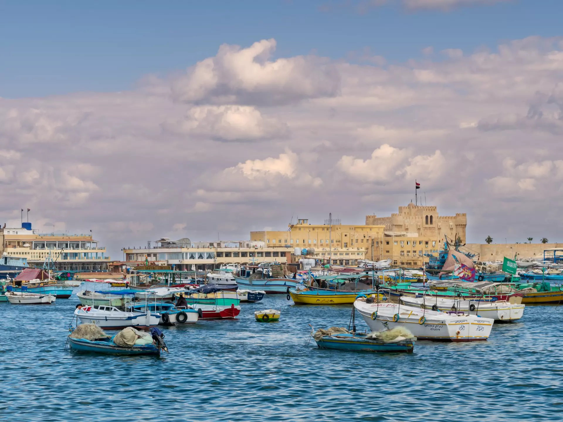 The eastern harbor and Fort Qaitbey in Alexandria, Egypt. Halit Sadik/Shutterstock