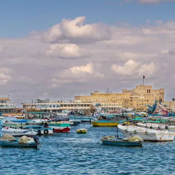 The eastern harbor and Fort Qaitbey in Alexandria, Egypt. Halit Sadik/Shutterstock