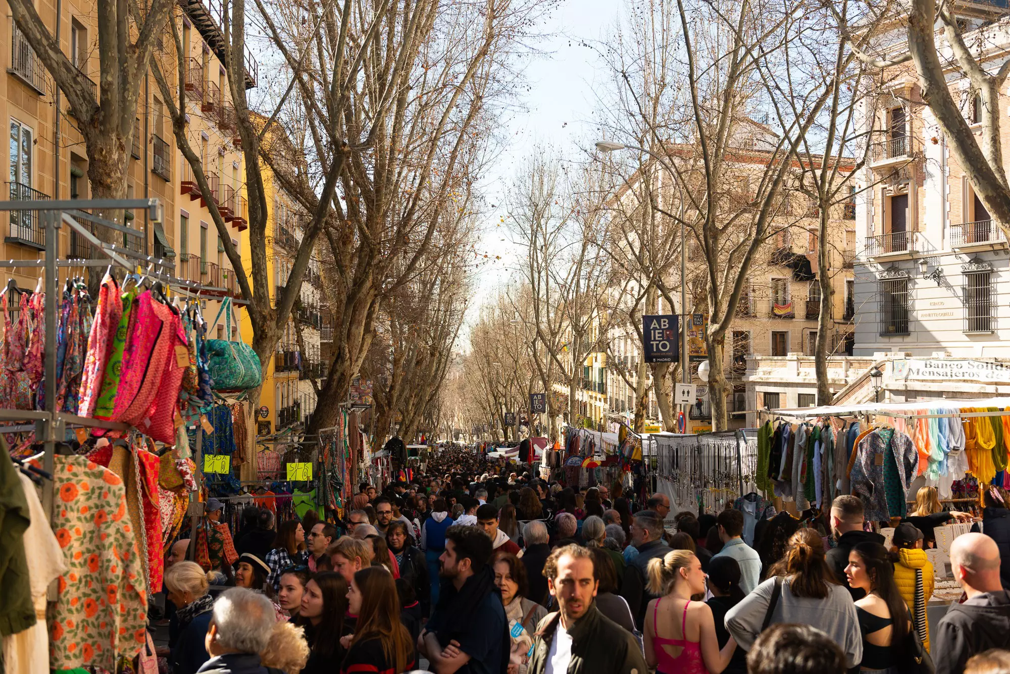 Buzzy El Rastro market takes place every Sunday and is free to explore © Austin Bush