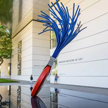 "Typewriter Eraser, Scale X" is an artwork created in 1999 by the American artist Claes Oldenburg in partnership with his wife, Coosje van Bruggen. It was on view at the Norton Museum of Art, West Palm Beach, Florida, from February through June, 2...