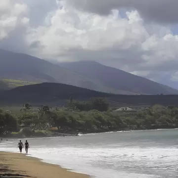 People walking on the beach of Kaanapali.