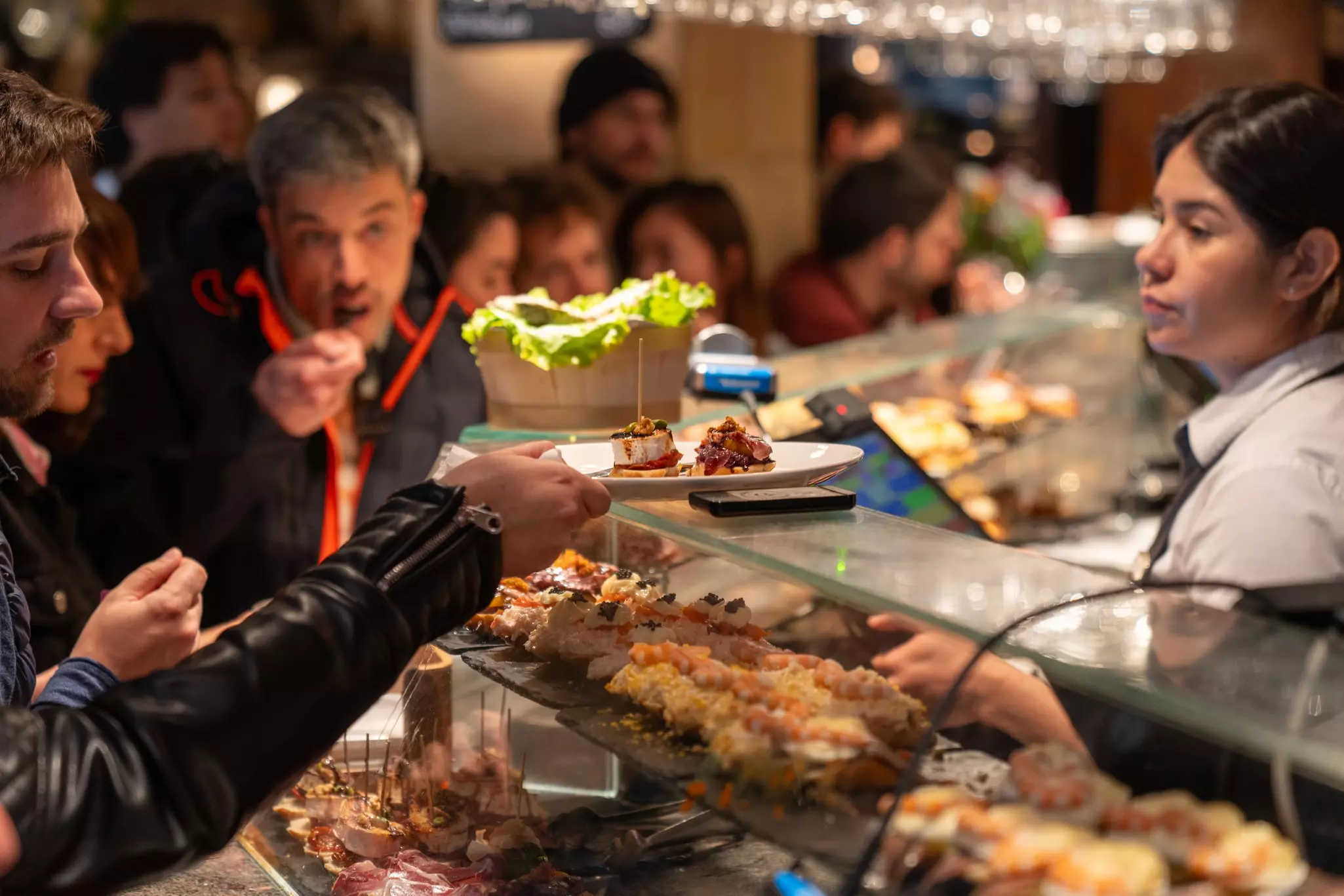 Eating pintxos at Gandarias in the Old Town of San Sebastián. Blake Horn for Lonely Planet