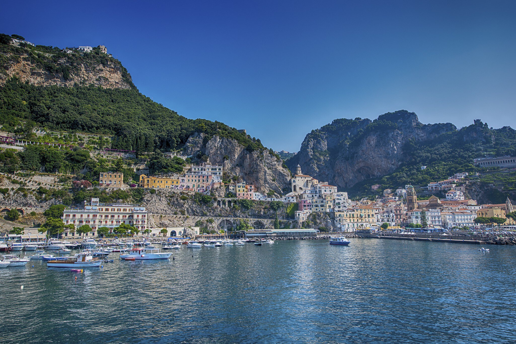 Panoramic view of Amafli town, Campania, Italy, XXL image