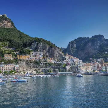 Panoramic view of Amafli town, Campania, Italy, XXL image
