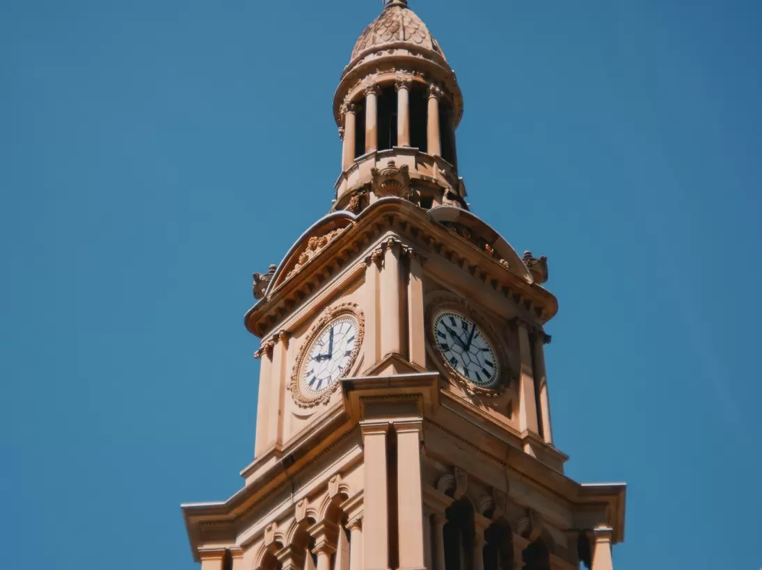 Facade of St Andrew Cathedral in Sydney, Australia.