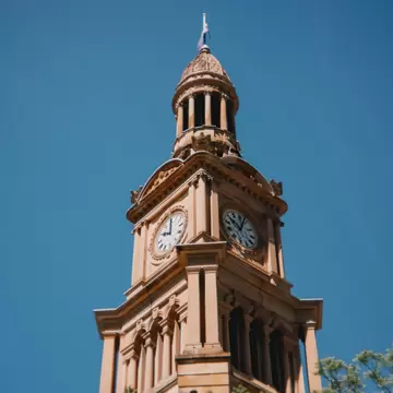 Facade of St Andrew Cathedral in Sydney, Australia.