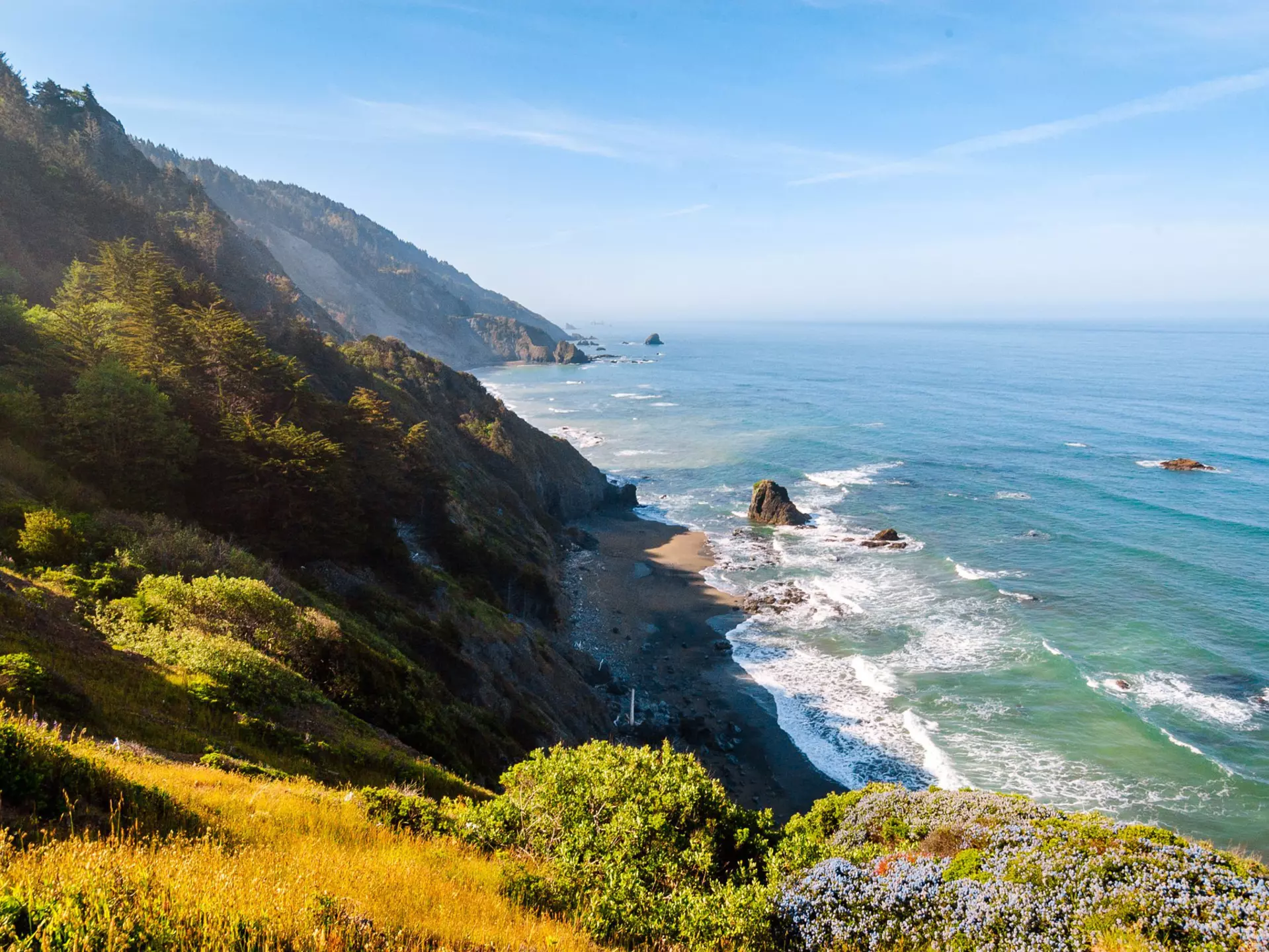 Scenic View of Coastline at Redwood National Park
295472654
outdoor, coast, usa, natural, park, national, north, earth, travel, attraction, scenery, humboldt, waves, highway, old, tallest, ecosystem, woods, pacific, sequoia, indigenous, tourist, historic, flora, california, beach, unesco, blue, wilderness, sky, scenic, cliff, sea, water, nature, coastline, vacation, redwood, ocean, wildlife, tree, america, norte, reserve, united, northern, of, world, states, forest, heritage, growth, biosphere, del, site, international