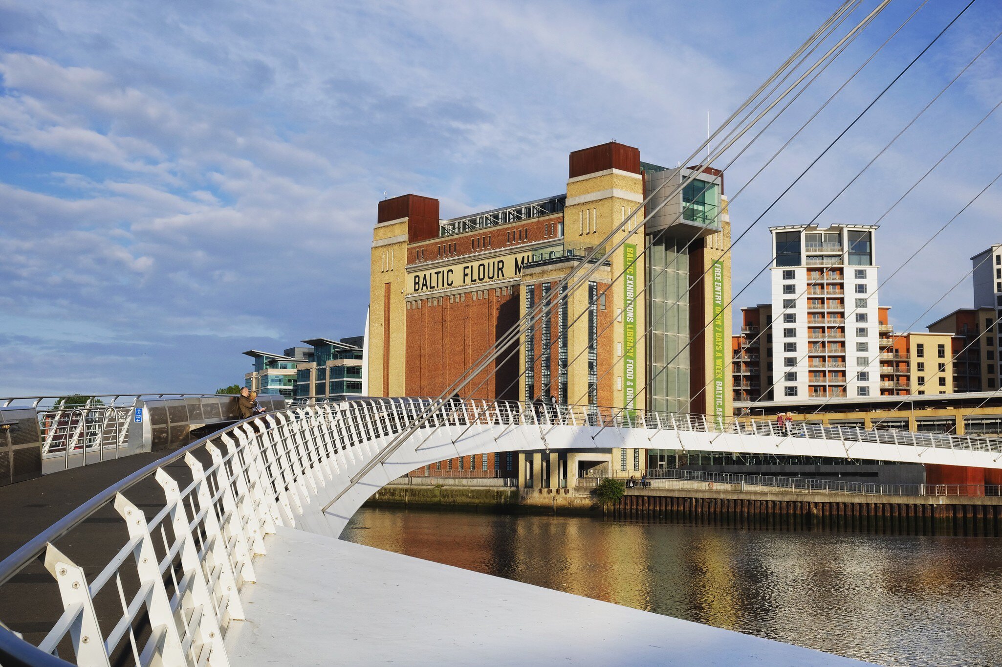 The BALTIC Centre for Contemporary Art, Millennium Bridge, Tyne Bridge and Sage Gateshead, Tyne and Wear, UK