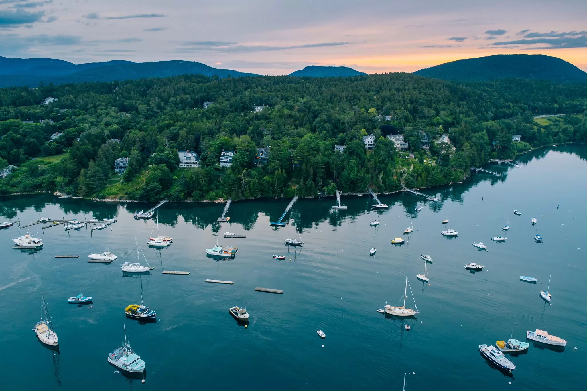 Boats in Northeast Harbor, on Mount Desert Island, Maine. Jon Bilous/Shutterstock
