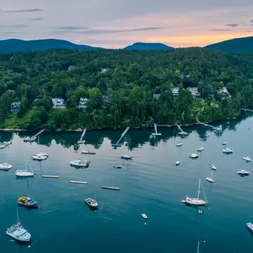 Boats in Northeast Harbor, on Mount Desert Island, Maine. Jon Bilous/Shutterstock