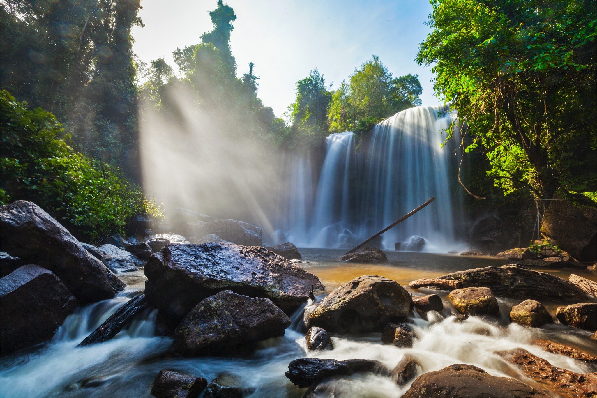 Tropical waterfall Phnom Kulen, Cambodia; Shutterstock ID 206283877; Your name (First / Last): Josh/Vogel; GL account no.: 56530; Netsuite department name: Online-Design; Full Product or Project name including edition: 65050/​Online Design​/JoshVo...