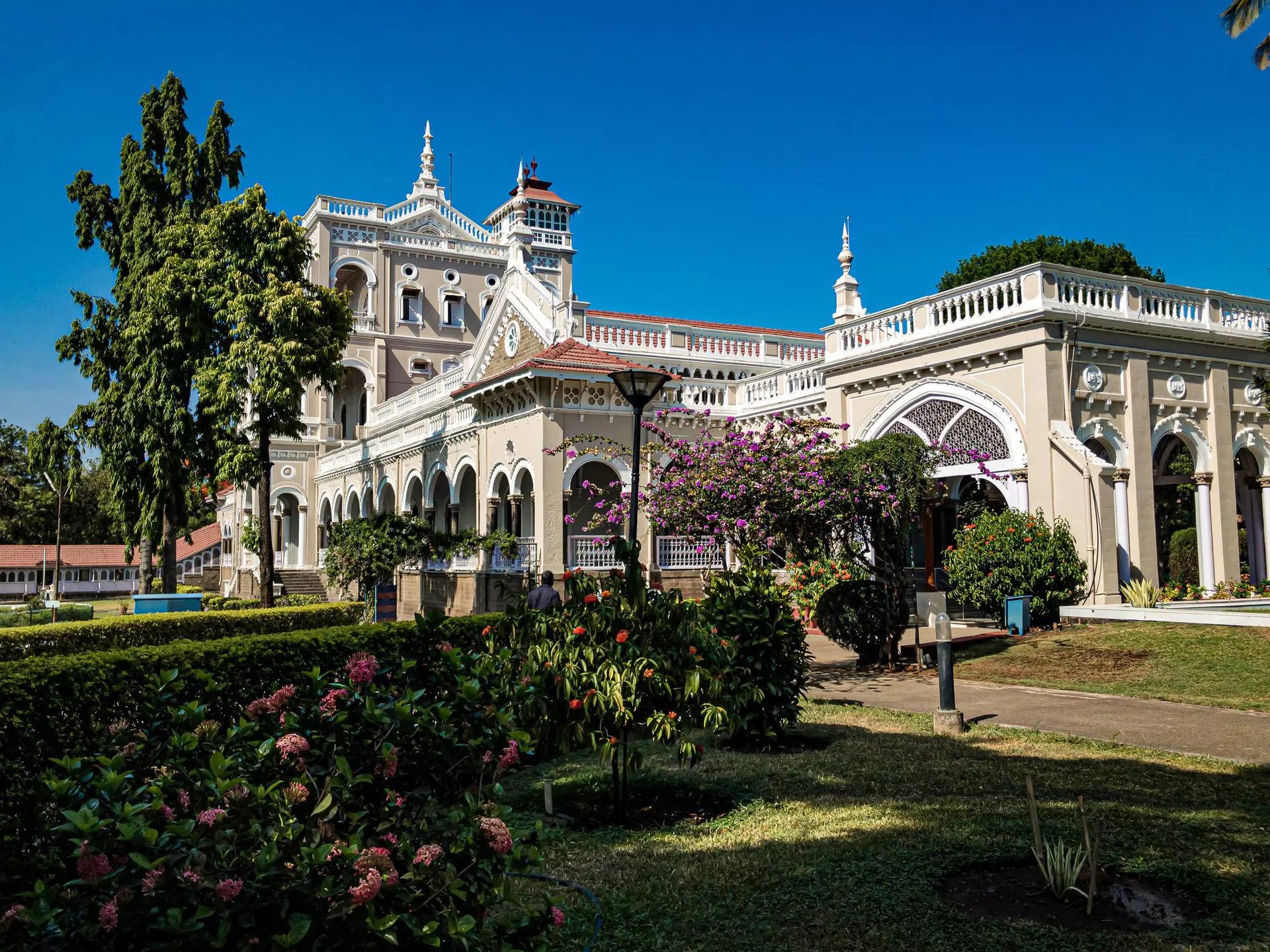 The Aga Khan Palace, Pune, Maharashtra, India. Dinesh Hukmani/Shutterstock