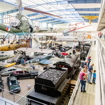 Interior of the National technical museum in Prague, Czech republic.