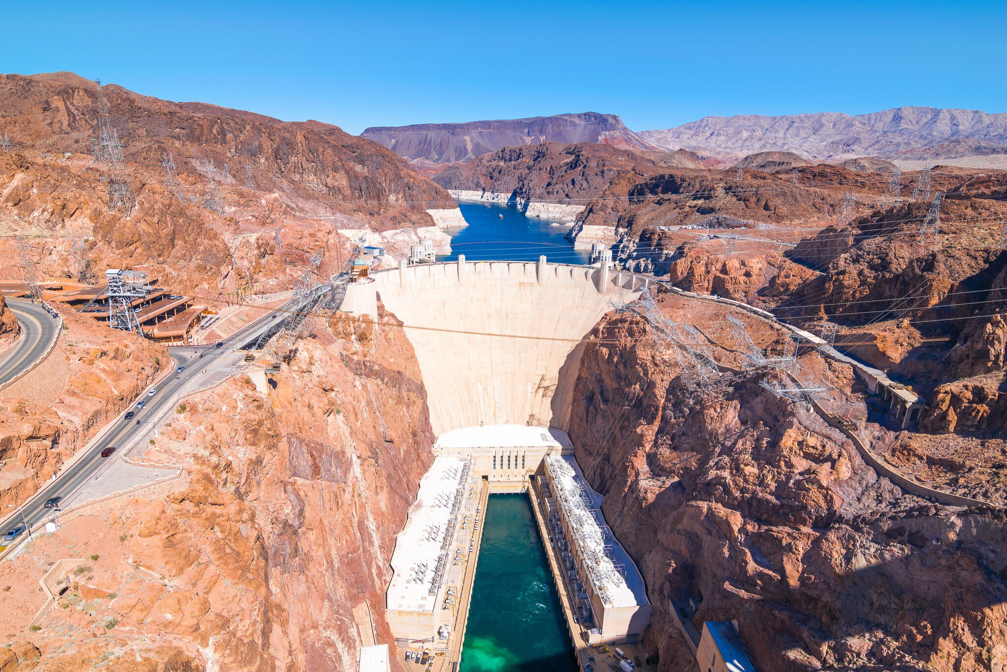 Beautiful view of Hoover Dam and Lake Mead - Arizona and Nevada border - USA  License Type: media  Download Time: 2023-04-14T12:04:39.000Z  User: Norma.PrauseBrewer_LonelyPlanet  Is Editorial: No  purchase_order: