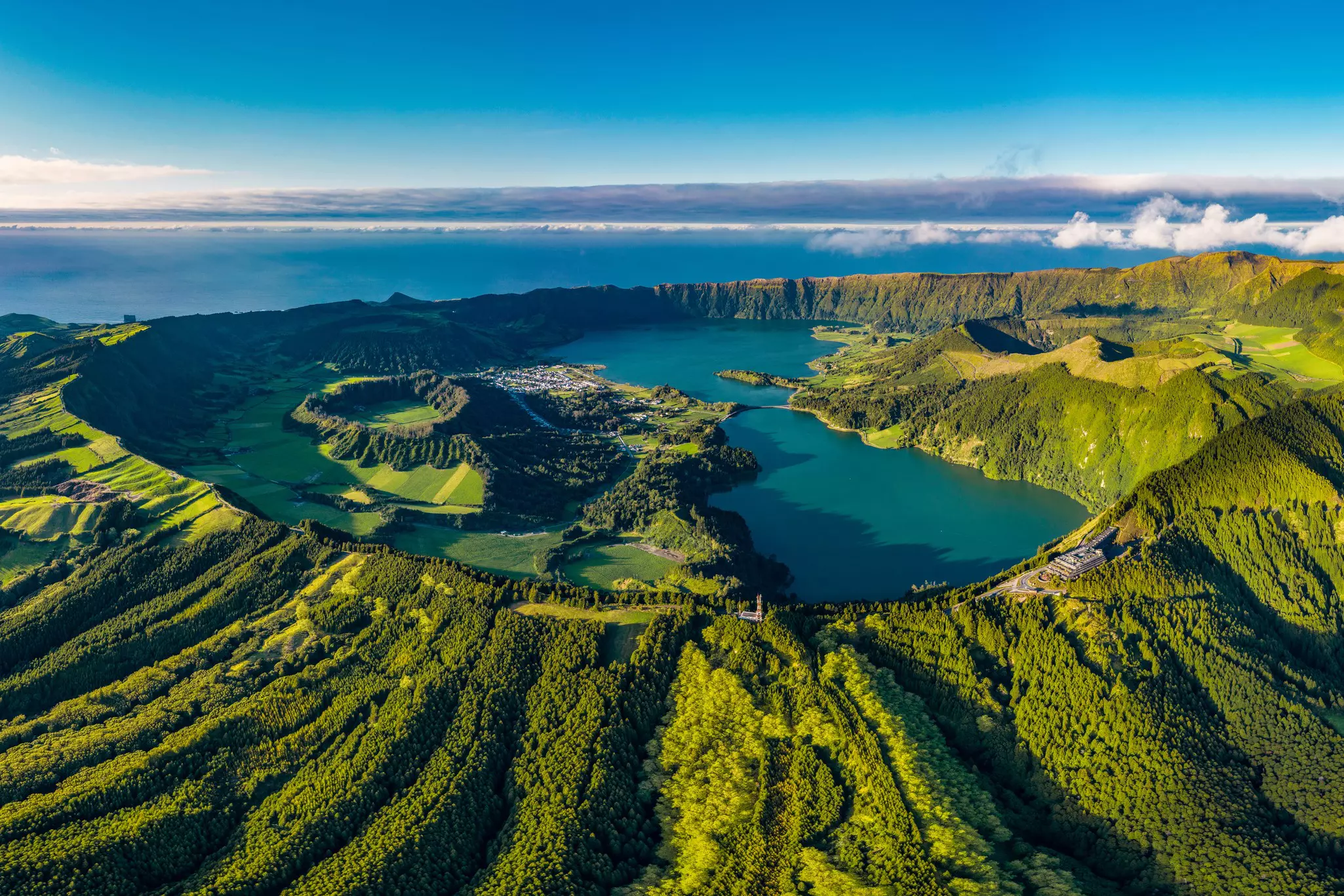 From above the volcanic origins of the Azores becomes apparent © Enrico Pescantini / iStockphoto / Getty Images/
