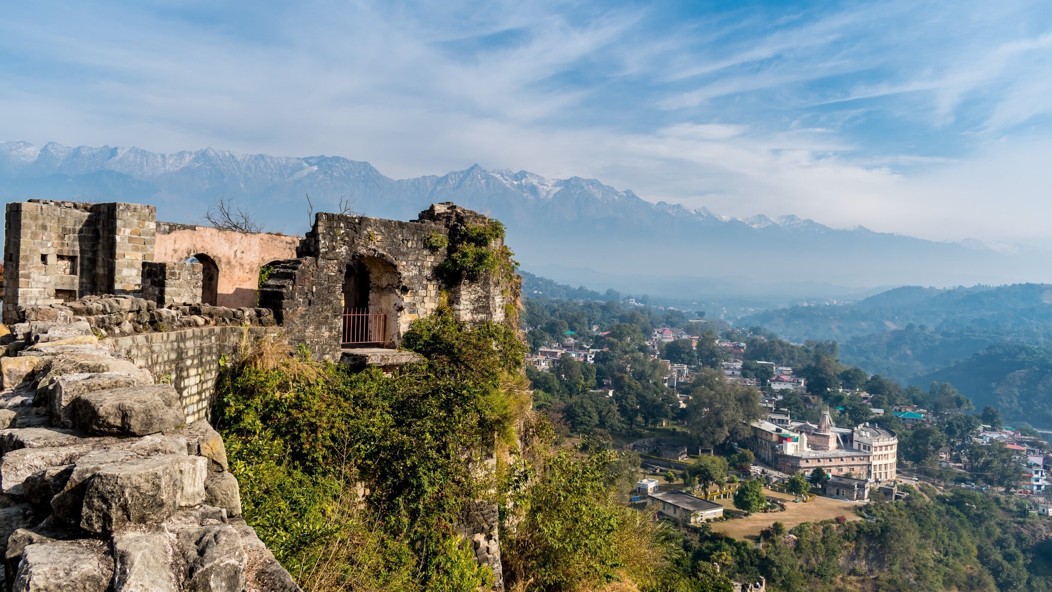 Ruins of Kangra Fort near Palampur and Dharamsala, Himachal Pradesh, India.