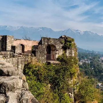 Ruins of Kangra Fort near Palampur and Dharamsala, Himachal Pradesh, India.
