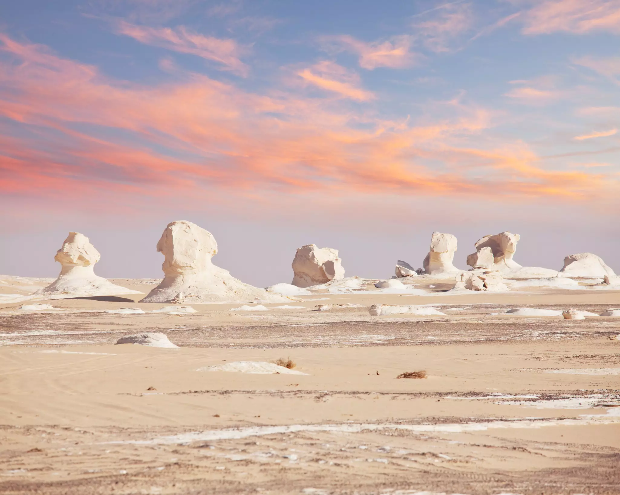 Chalk formation in White desert, Egypt