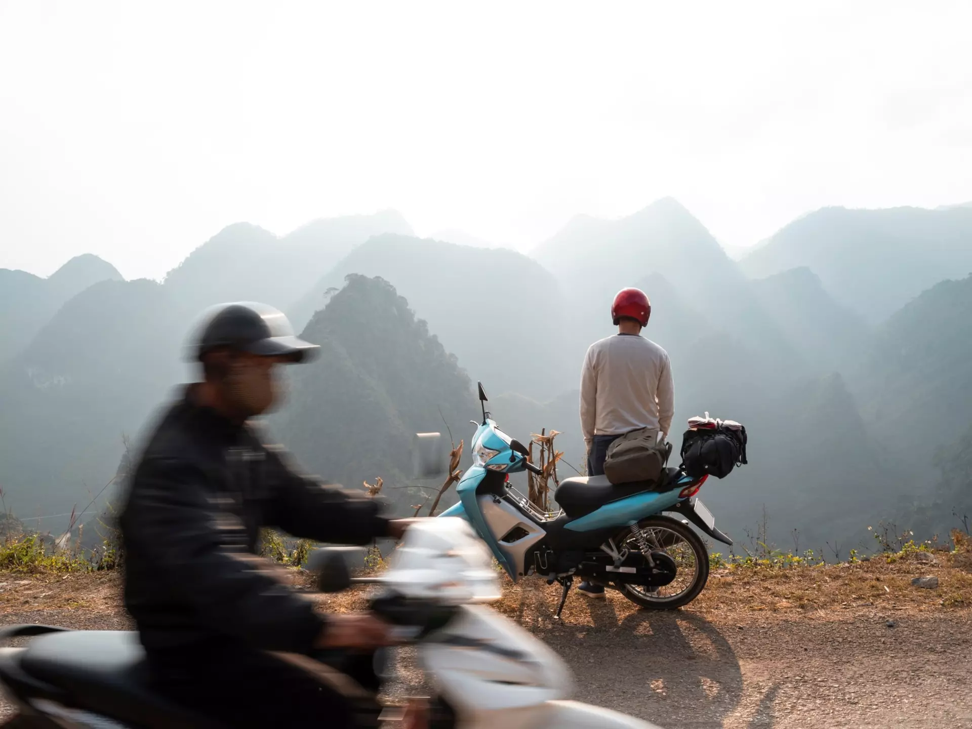 Motorcylists on a road