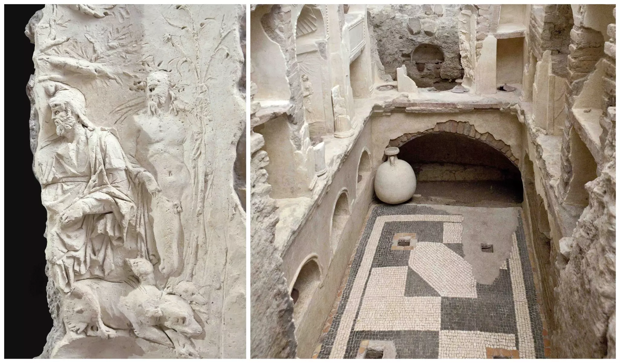 The tombs of Via Triumphalis, many with marble details, are incredibly well preserved © Vatican Museums