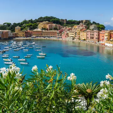Sestri Levante is found approximately halfway between Genoa and La Spezia. The town has two bays: Baia delle Favole, (Bay of the Fables), and Baia del Silenzio, the (Bay of Silence).