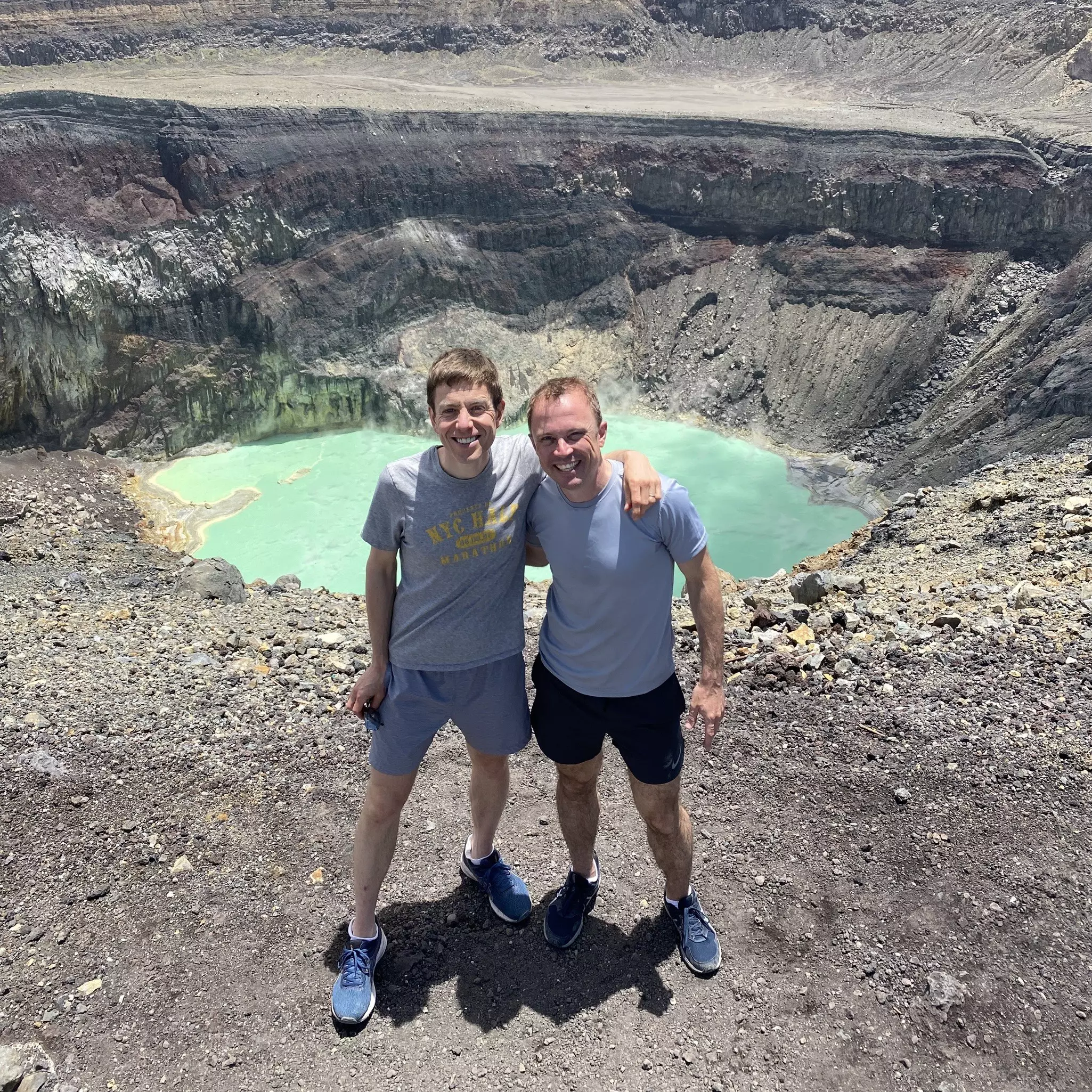 The view of Santa Ana’s green crater lake was worth the sweat © Brian Healy