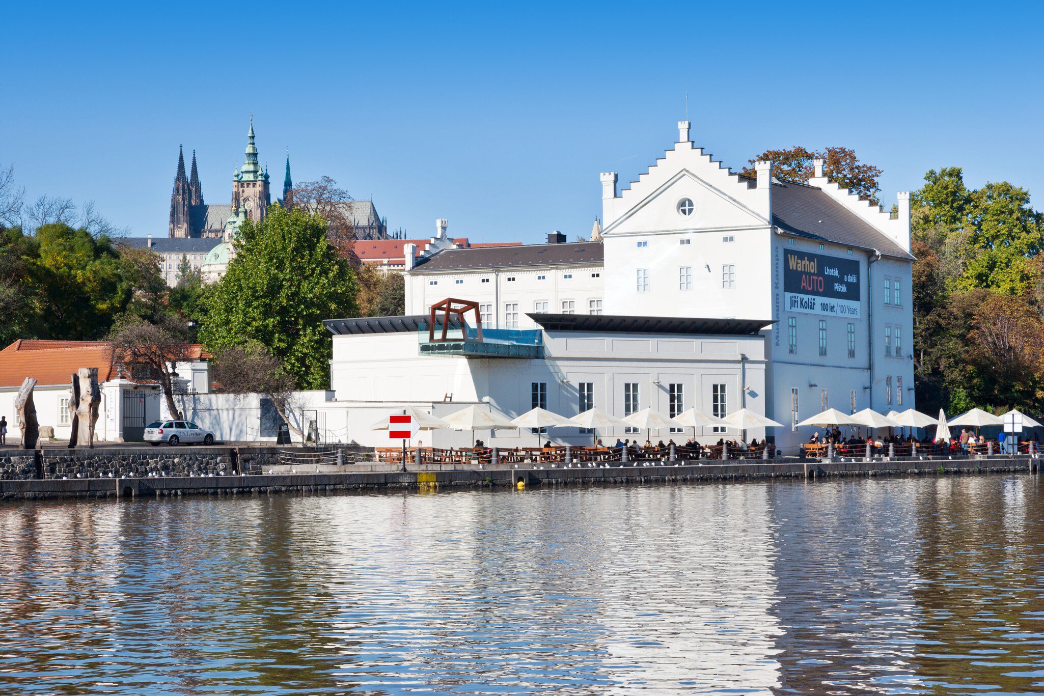  Sova wattermill on Kampa island, UNESCO protected, gallery of Modern art, founded by Meda Mladkova. Prague, Czech Republic. 
