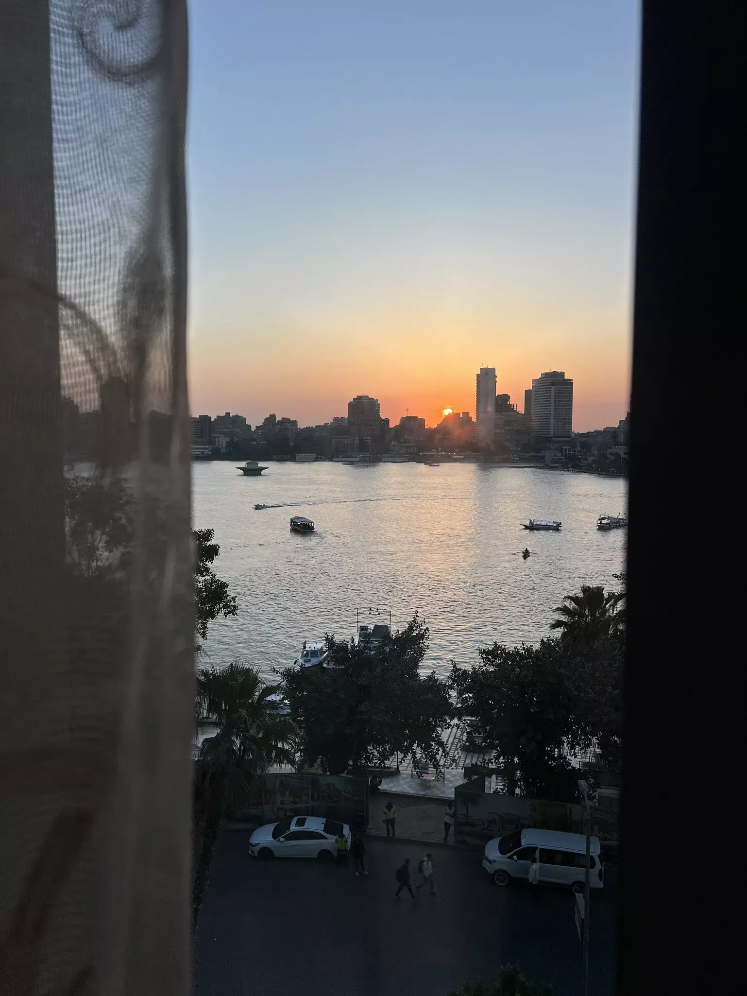 The Nile through the window at the Four Seasons in Luxor