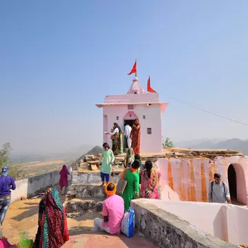 People visiting Savitri Mata temple in Pushkar, Rajasthan, India.