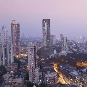 Mumbai skyline from Malabar Hill, Mumbai, Maharashtra, India, Asia