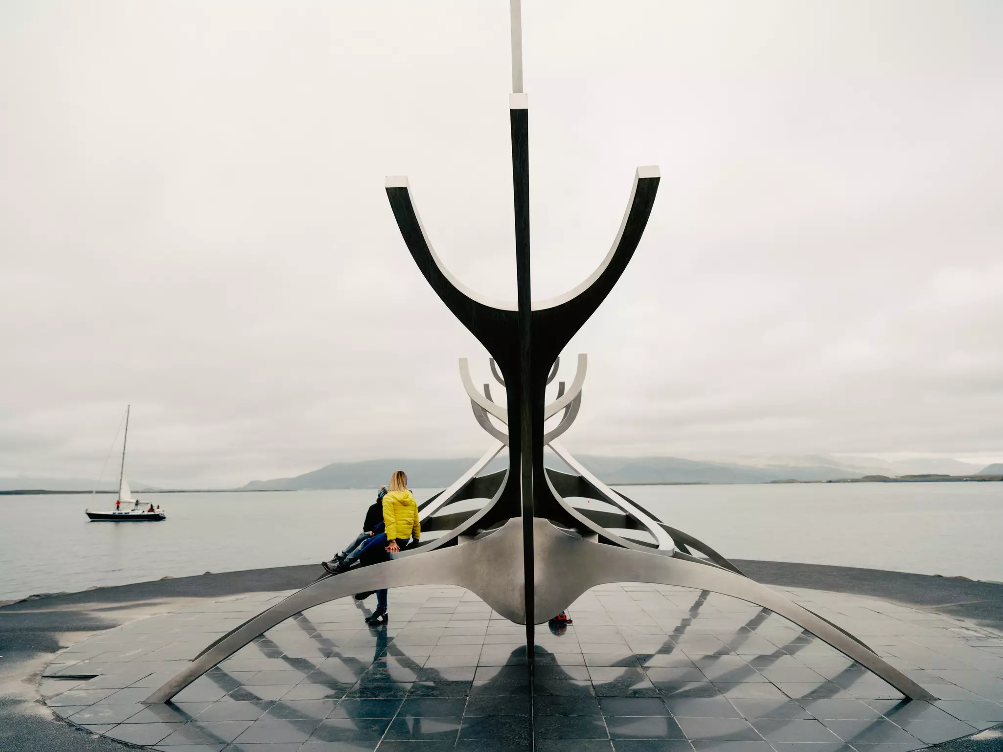 “Sólfarið” (Sun Voyager) by Jón Gunnar Árnason, a public sculpture in Reykjavík
