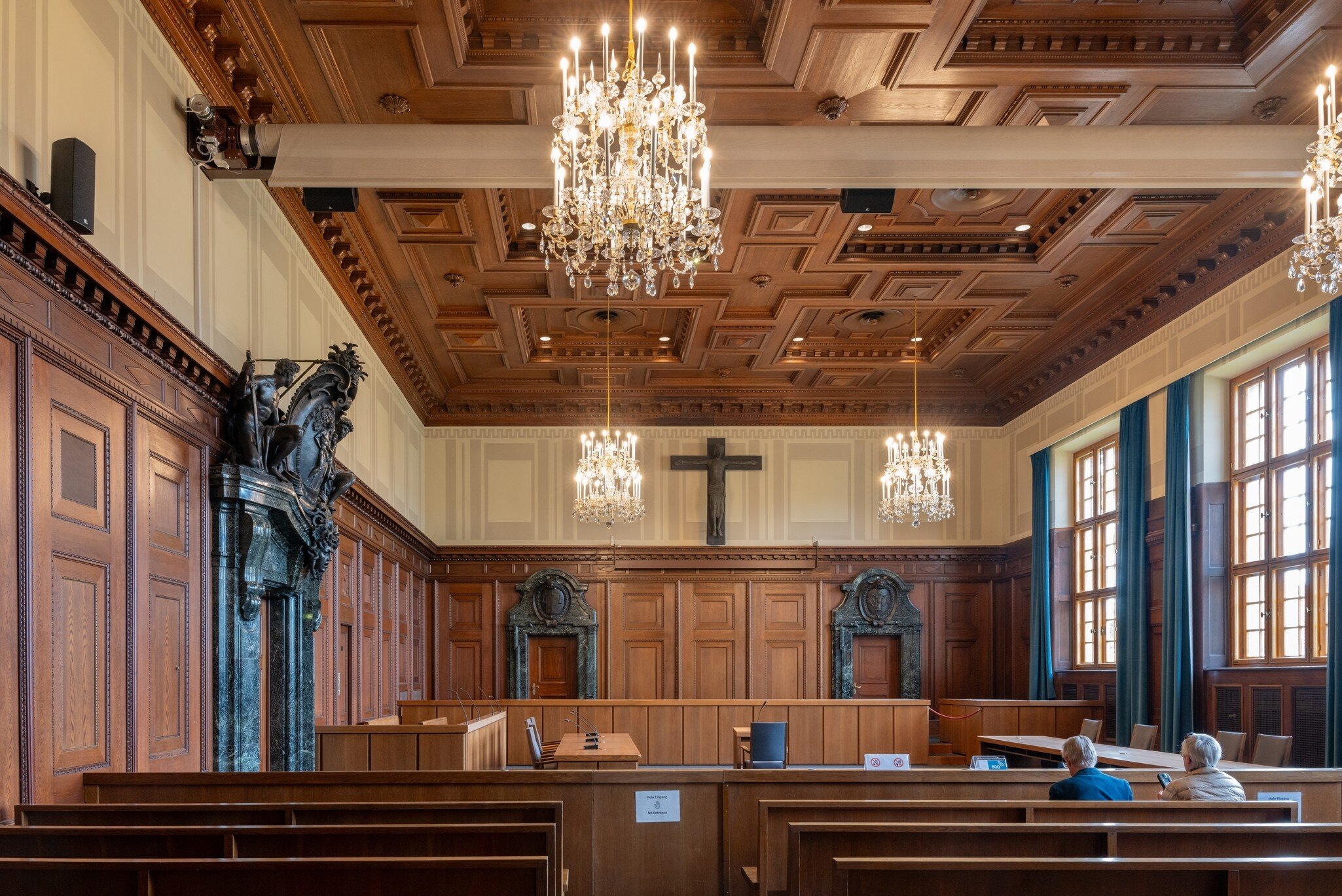 Courtroom 600 in the 'Memorium', where the Nuremberg trials took place, held by the Allies against representatives of the defeated Nazi Germany.