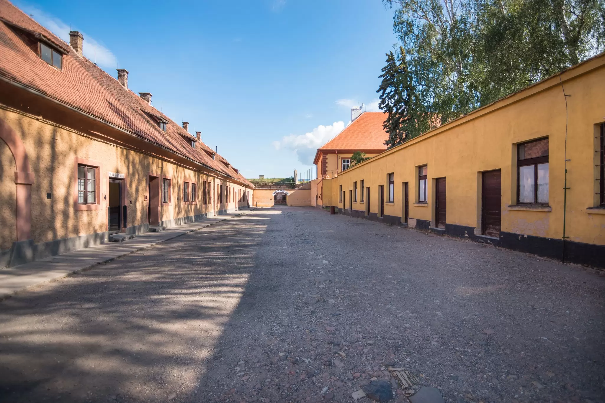 Entrance of the Small Fortress at Terezín, Czechia.