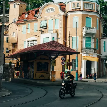 rIO DE JANEIRO - BRAZIL - september 12th 2023 A Santa Teresa tram heading back to Centro distric. High quality photo, License Type: media, Download Time: 2025-01-17T21:55:37.000Z, User: adouglaslott59, Editorial: true, purchase_order: 65050 - Digital Destinations and Articles, job: future digital articles, client: future digital articles, other: Ann Douglas Lott