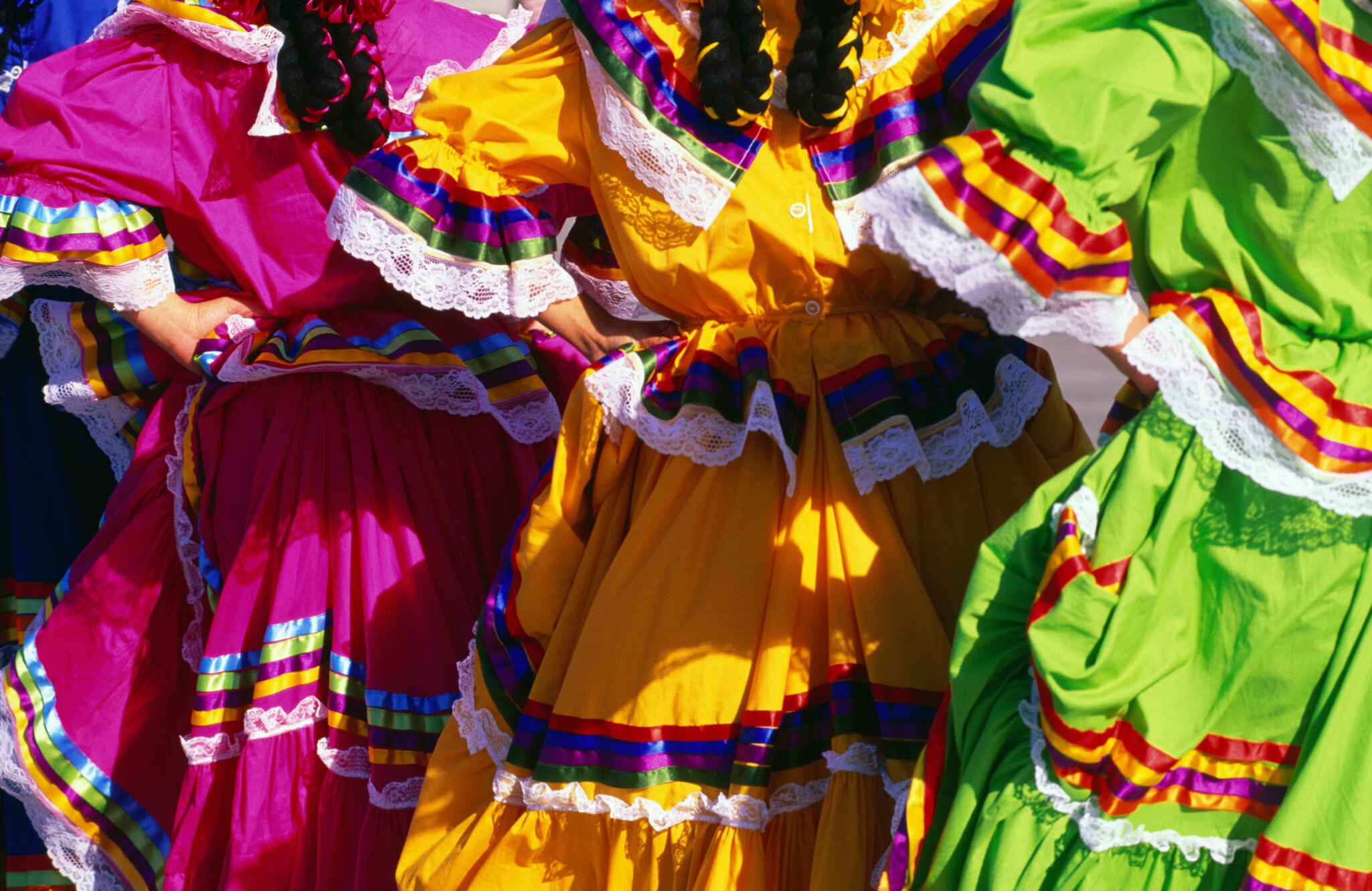 Traditional dress of folk dancers.
