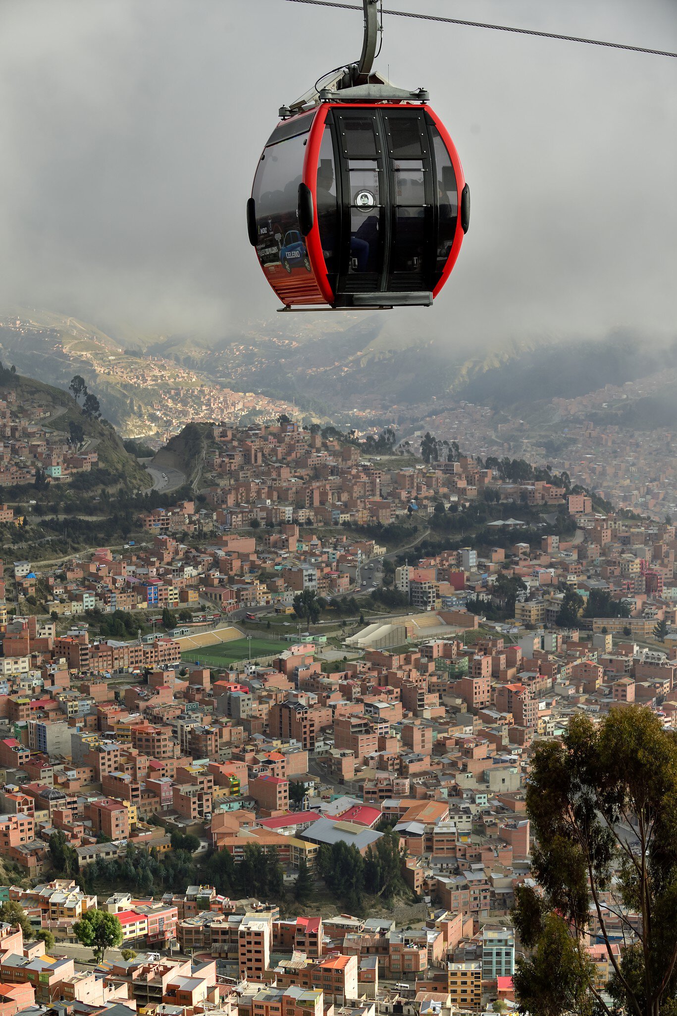 Scenic view of La Paz, Bolivia.
