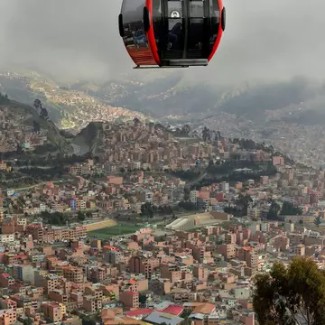 Scenic view of La Paz, Bolivia.