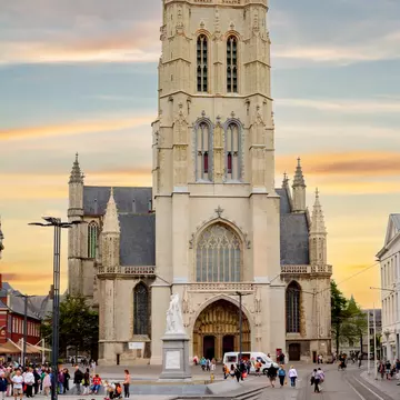 Saint Bavo cathedral in center of Gent, Belgium