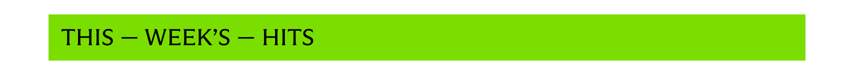 Top - Articles - This week