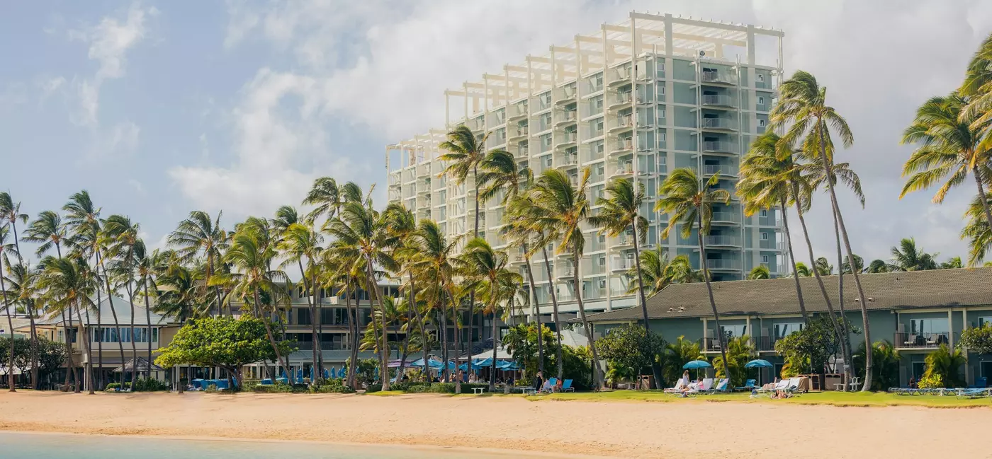 Exterior of a beach-side hotel