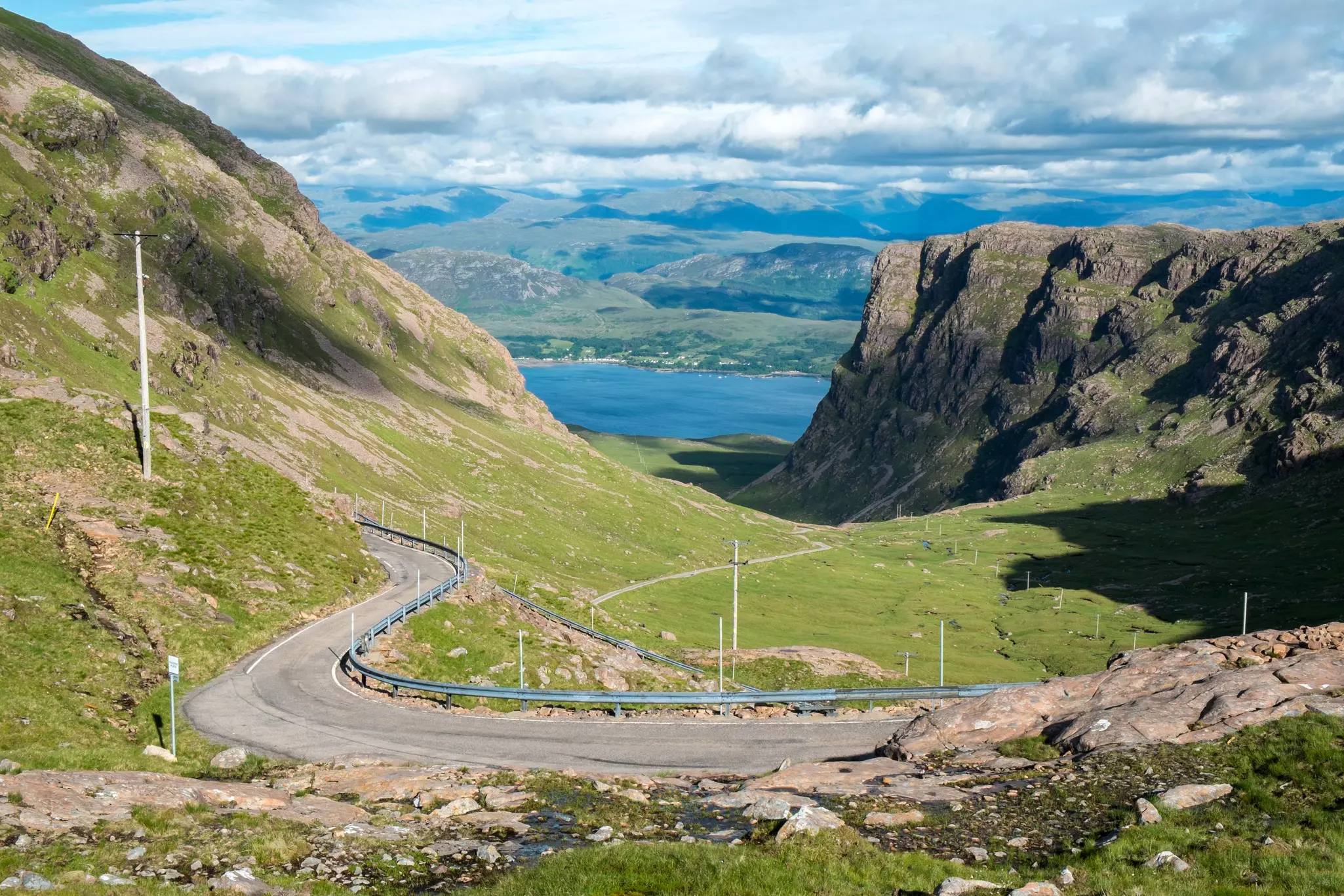 The Bealach na Ba (Pass of the Cattle), part of the North Coast 500 scenic route around the north coast of Scotland.