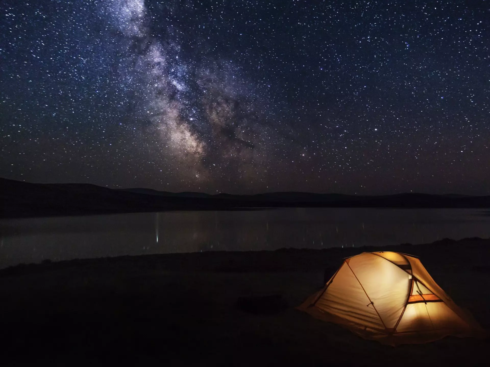 A tent under the stars in Ol Pejeta Conservancy, Kenya.