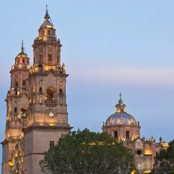 Mexico, Michoacan state, Morelia the cathedral