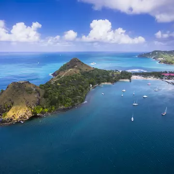 Caribbean, St. Lucia, Cap Estate, Pigeon Island National Park and Fort Rodney